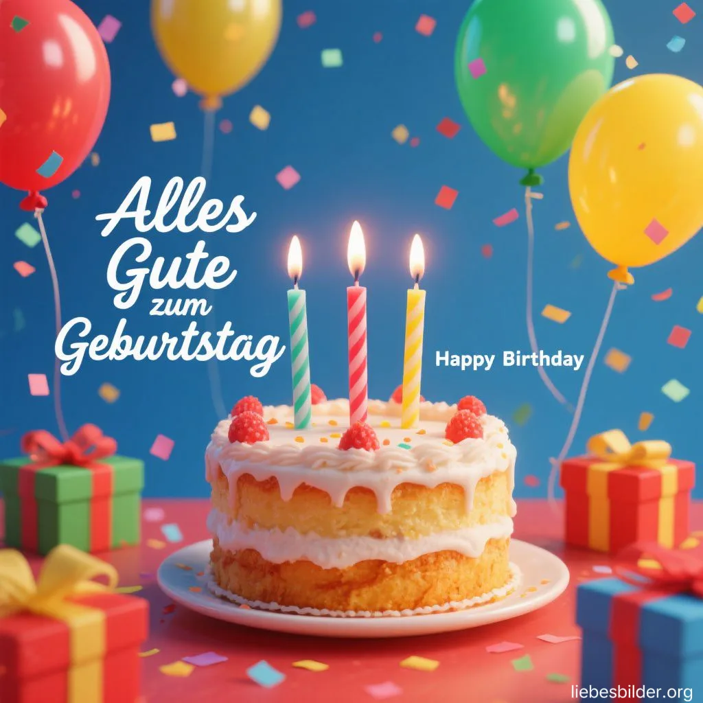 Geburtstagsbild mit Spruch – Alles Gute zum Geburtstag Alles Gute zum Geburtstag Bild mit Torte