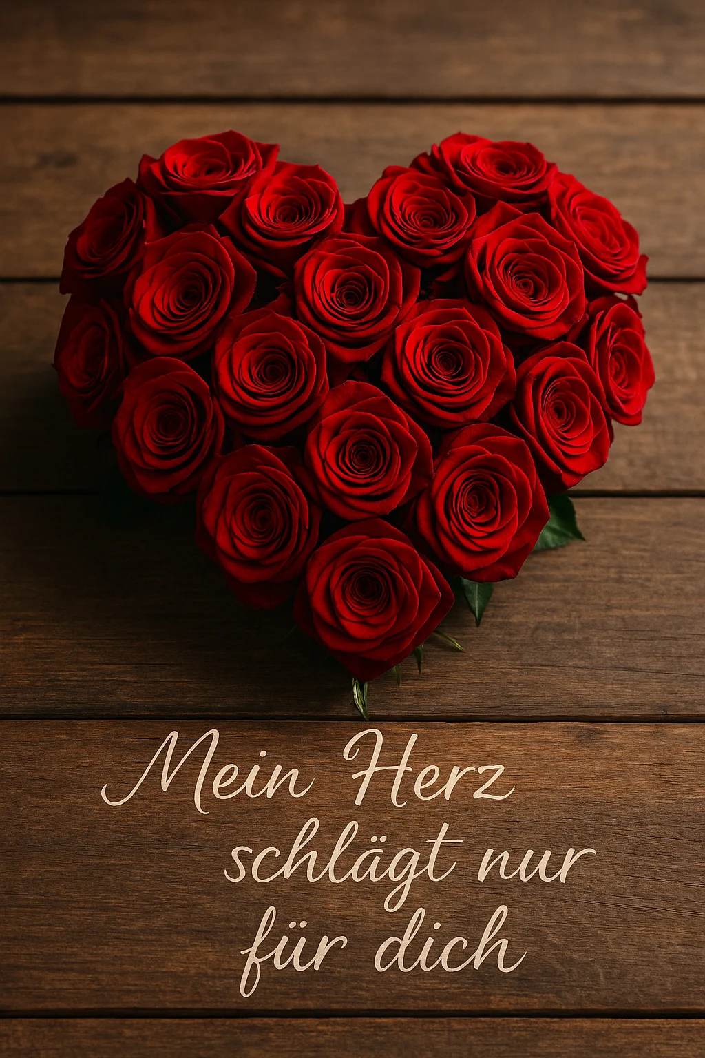 Liebesbilder Herz – 10 liebevolle Bildideen mit Herzmotiv & Spruch 1 Herzbild 1 mit roten Rosen