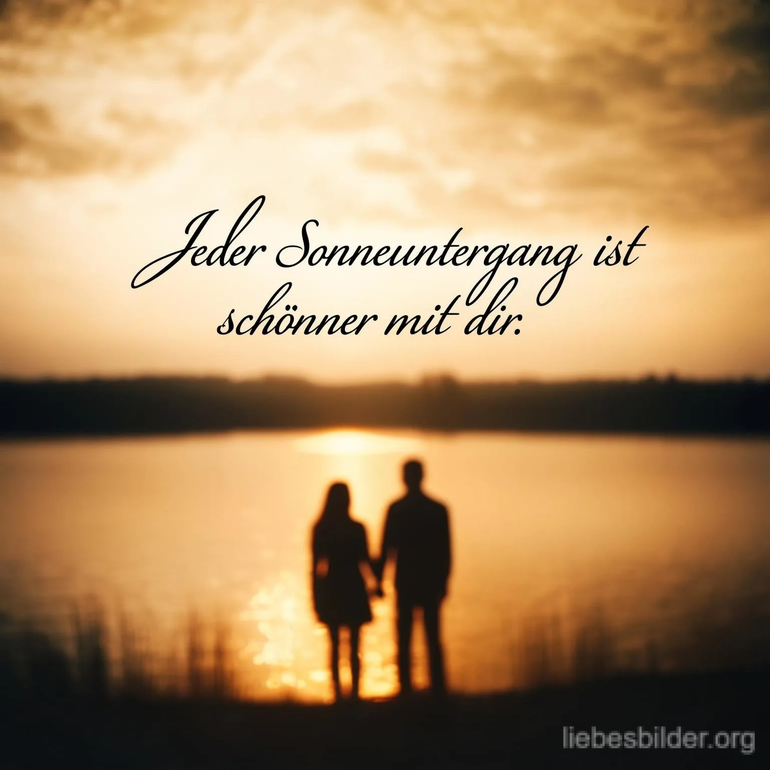 Romantik am Abend Sonnenuntergang Liebe Bild