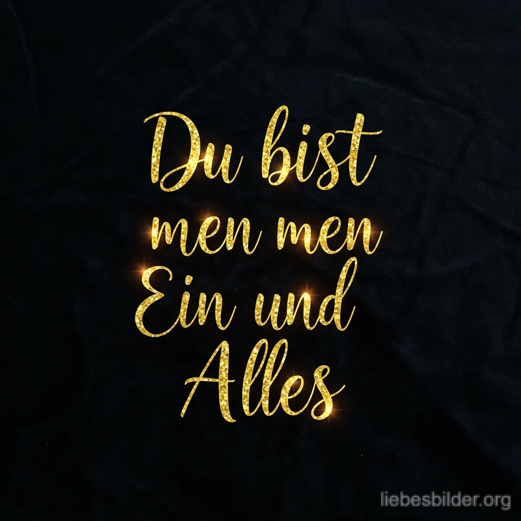 Glitzernde Liebeserklärung Glitzer Liebe Schriftzug