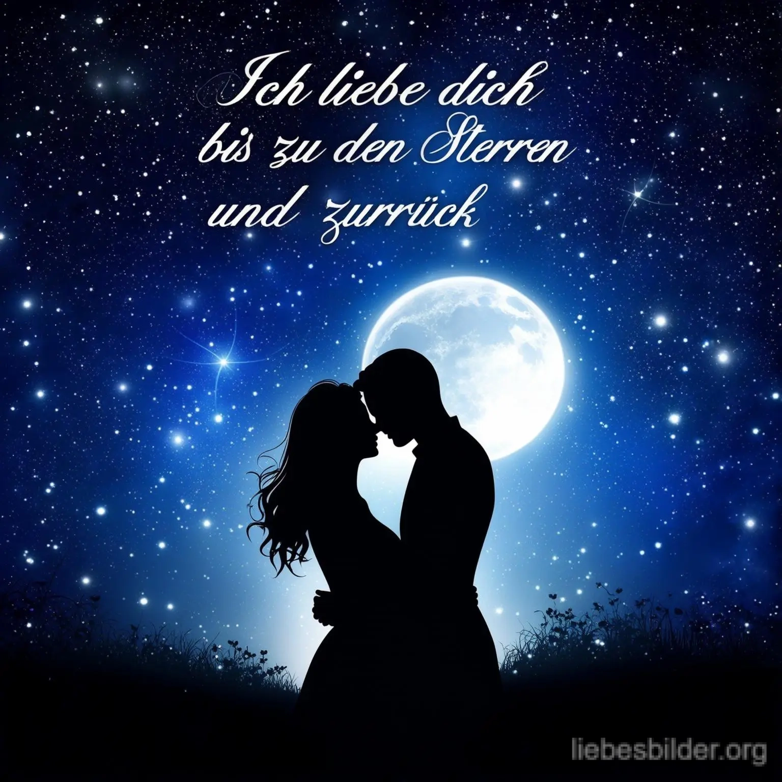 Liebe unter dem Sternenhimmel Sterne und Liebeszitat