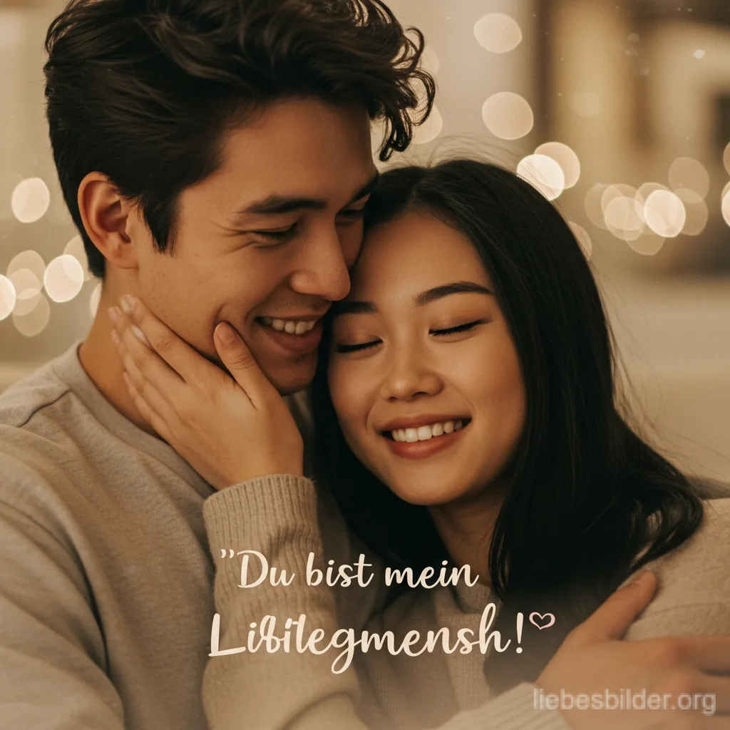 Zweisamkeit in Liebe Romantisches Pärchenbild