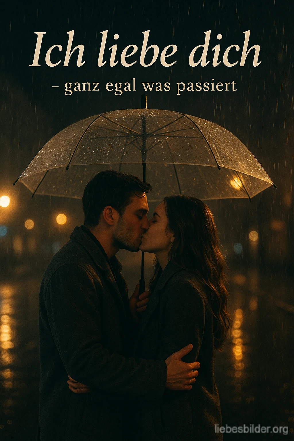 Liebe im Regen Kuss unter Regen