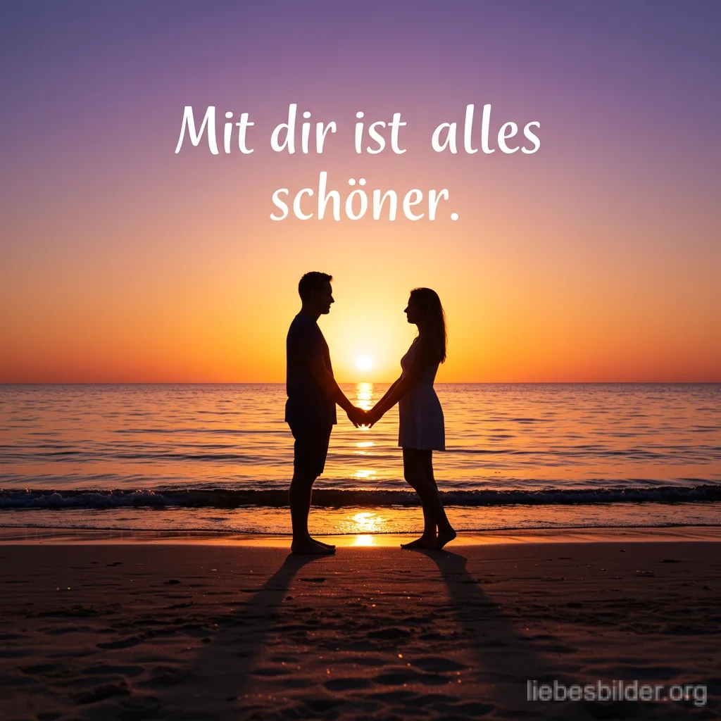 Liebesbilder für WhatsApp – Paar am Strand