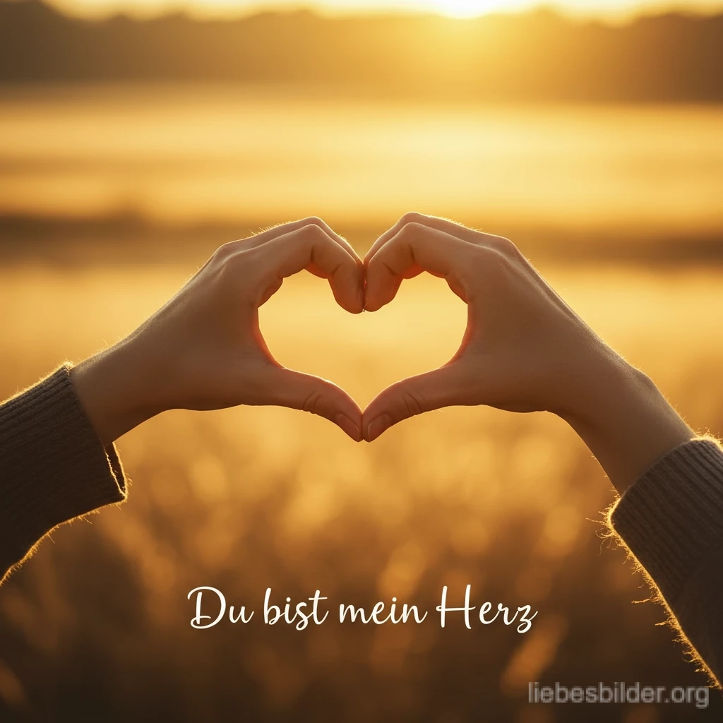 Liebesbilder für WhatsApp – Hände mit Herzform