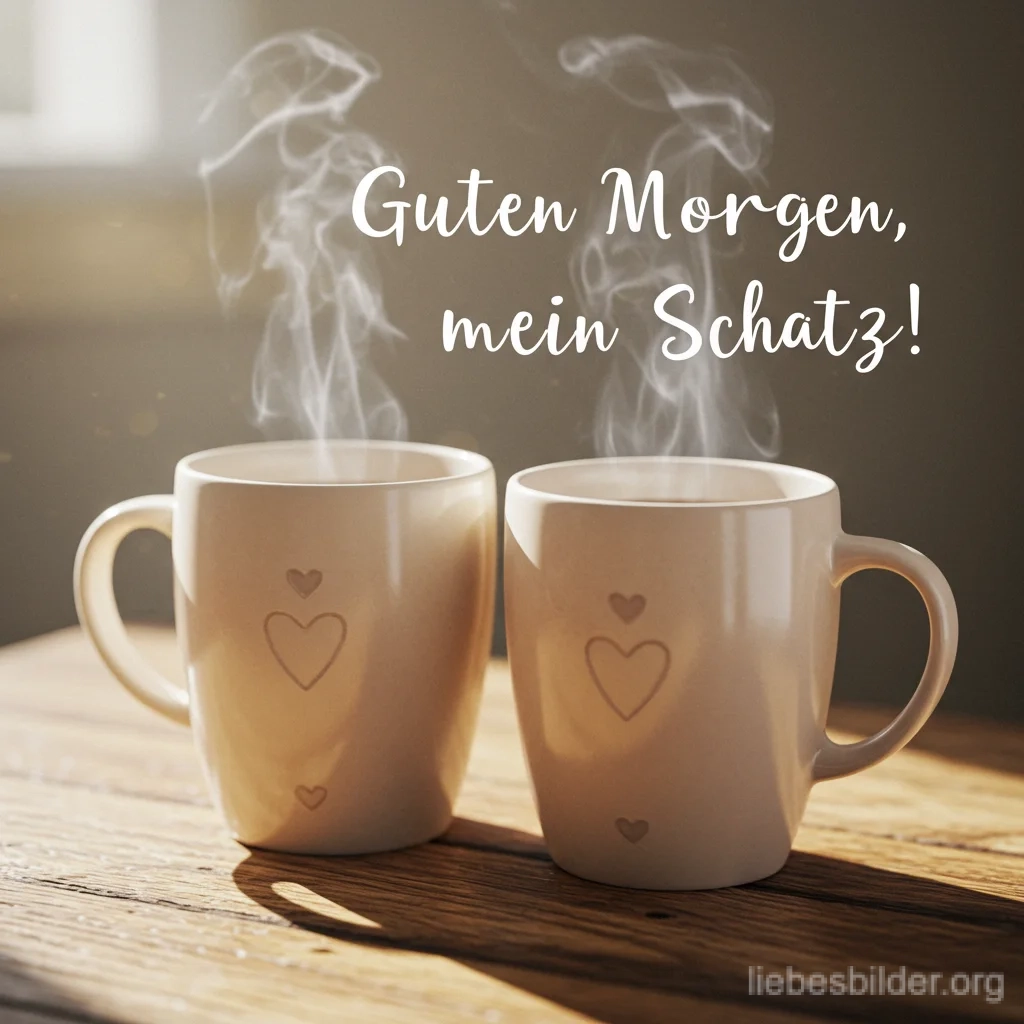 Zwei Tassen mit Herz – Liebesbilder WhatsApp